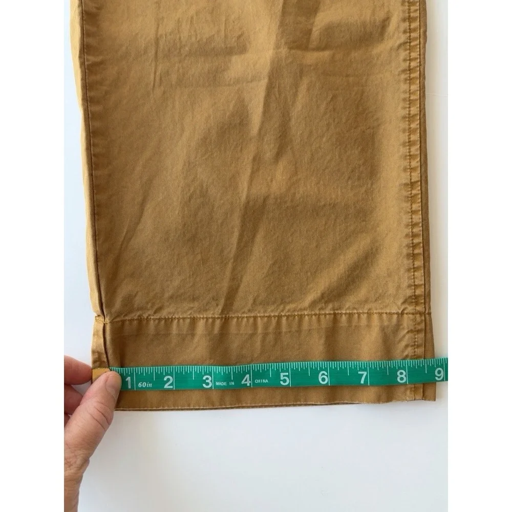 Free People Women's M Brown Paperbag Waist Cropped Wide Leg Pants 100% Cotton
